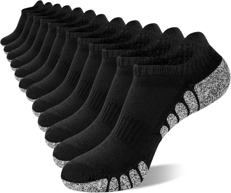 Darller Mens Ankle Athletic Running Socks Low Cut Sports Cushioned Socks for Men 6 Pairs - Image 1